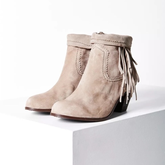 Sam Edelman Louie Ankle Boots with Fringe - Picture 2 of 10